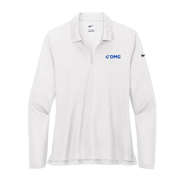 Nike Women's Dri-FIT Micro Pique 2.0 Long Sleeve Polo - Image 4